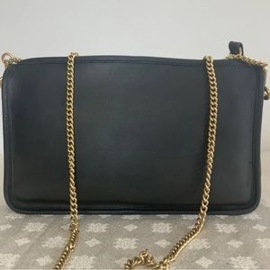 ❌SOLD❌Vintage COACH 80s 9455 Basic Bag Black Leather Clutch